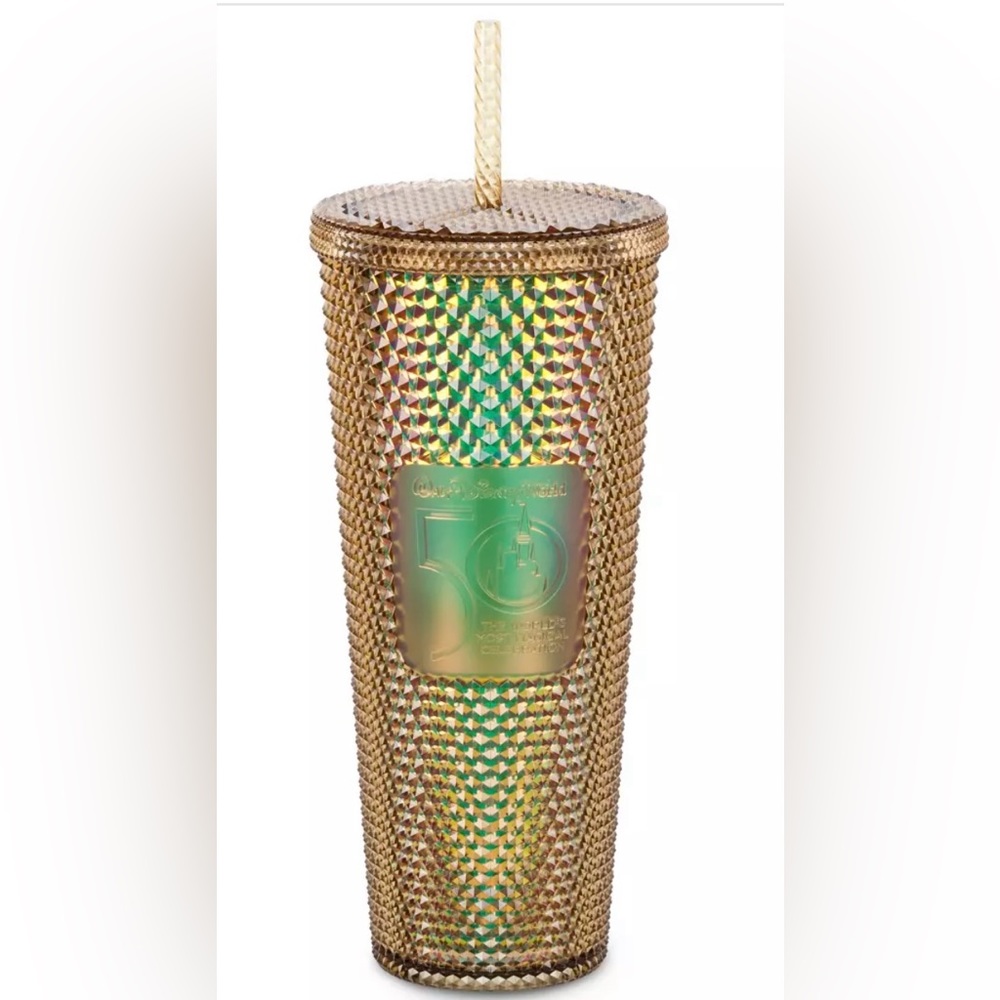 Starbucks Walt Disney World 50th Anniversary Gold Tumbler